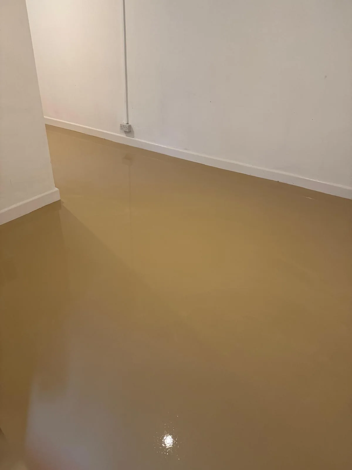 Prepared floor around a chimney breast