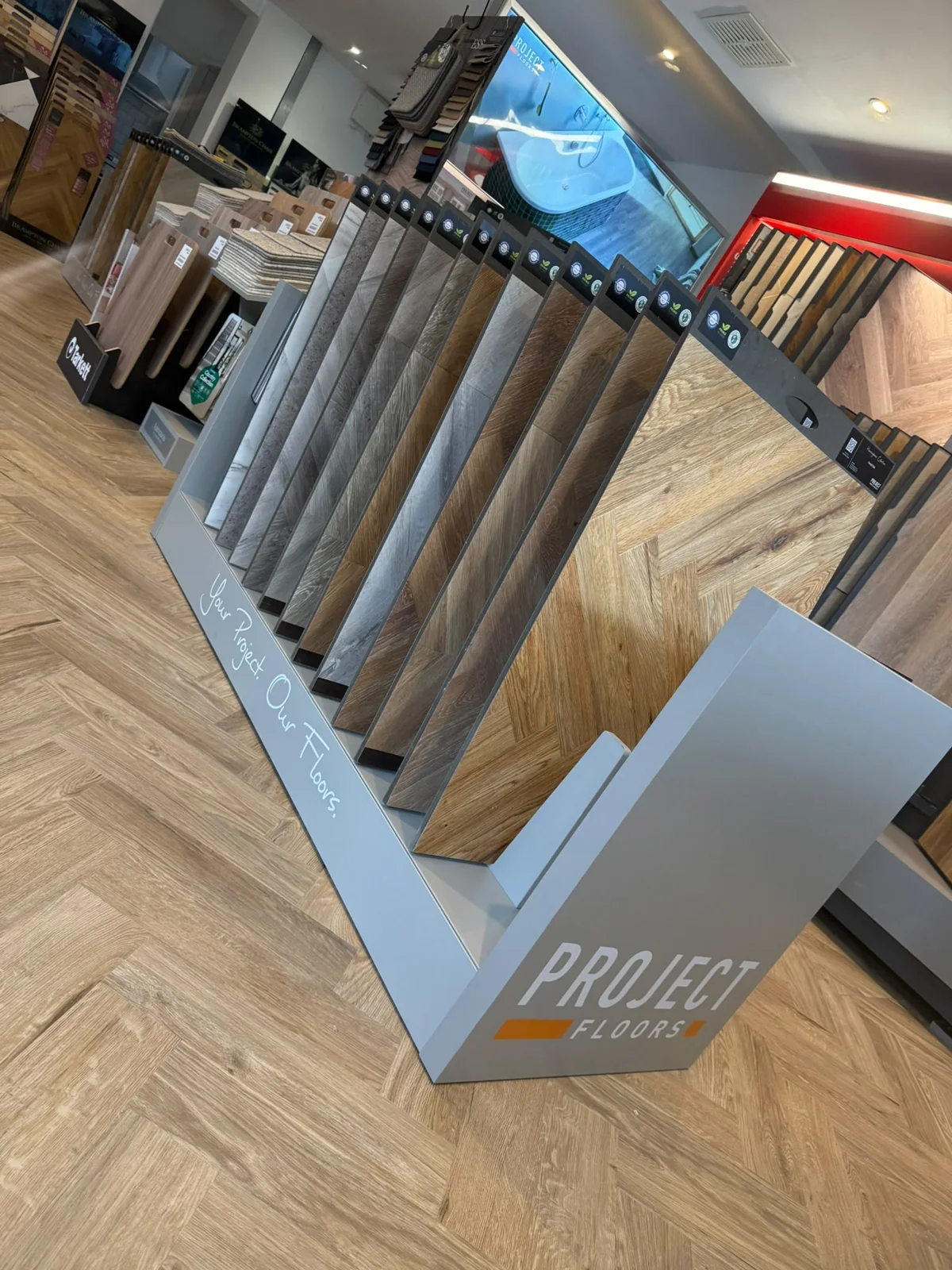 Project Floors displays in our showroom