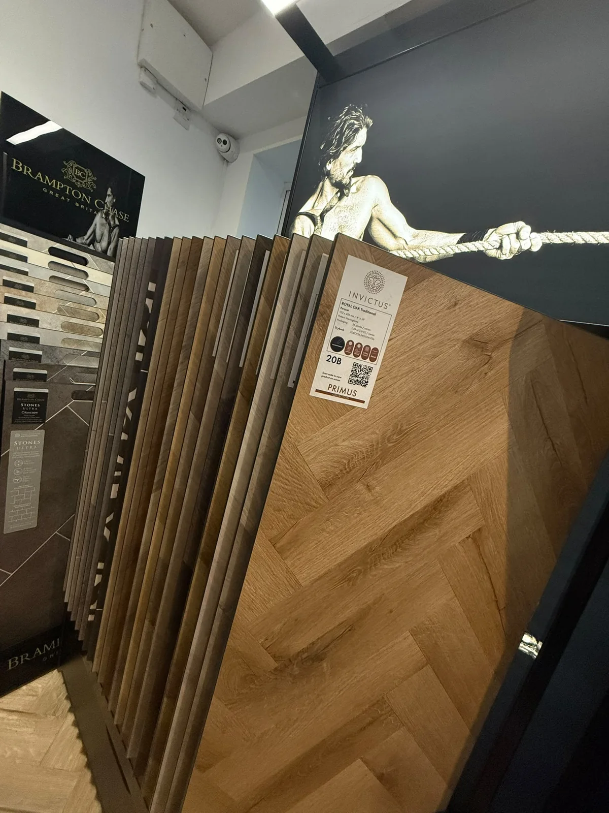Invictus and Brampton Chase displays in our showroom